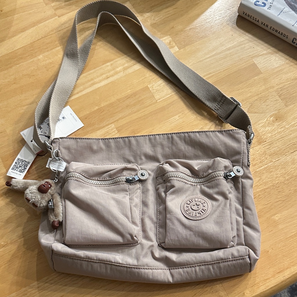 Kipling CreamPurple Tint Crossbody Bag